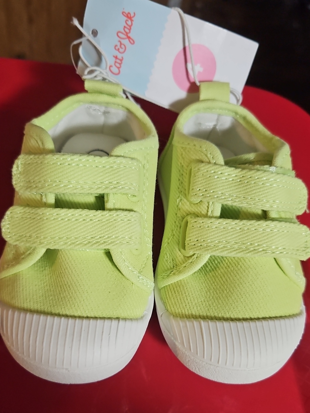 CAT & JACK Toddler Parker Hook and Loop Closure Sneakers: GREEN: NWT: SIZE 4